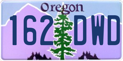 OR license plate 162DWD
