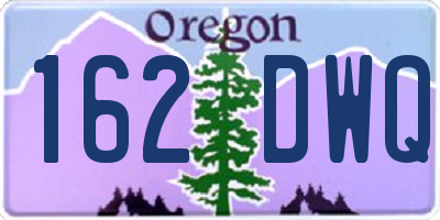 OR license plate 162DWQ
