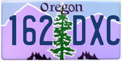 OR license plate 162DXC