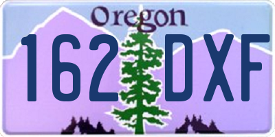 OR license plate 162DXF