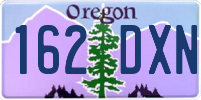 OR license plate 162DXN