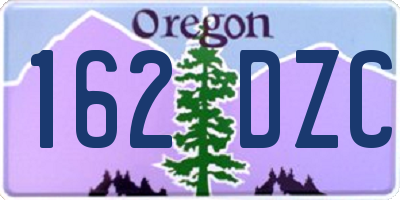 OR license plate 162DZC
