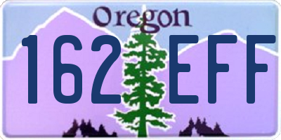 OR license plate 162EFF