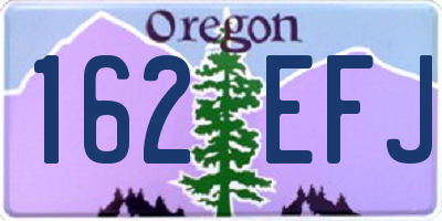 OR license plate 162EFJ