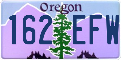 OR license plate 162EFW