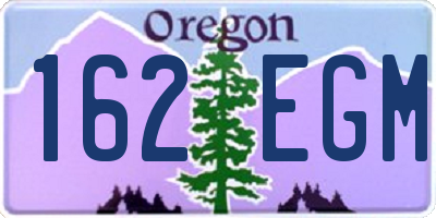 OR license plate 162EGM