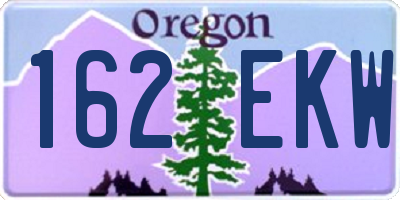 OR license plate 162EKW