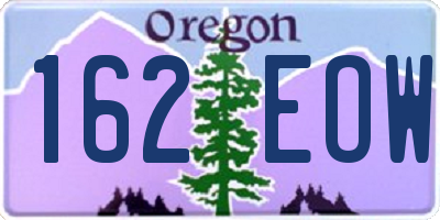 OR license plate 162EOW