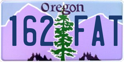 OR license plate 162FAT