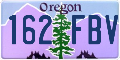 OR license plate 162FBV