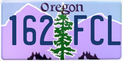 OR license plate 162FCL