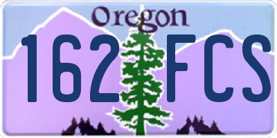OR license plate 162FCS