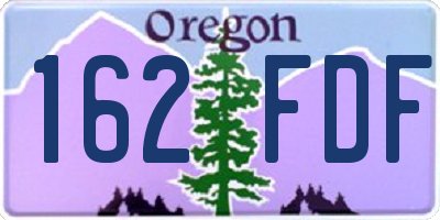 OR license plate 162FDF