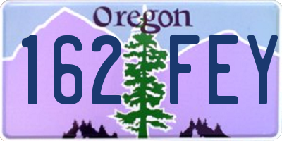 OR license plate 162FEY