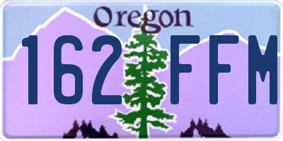 OR license plate 162FFM