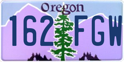 OR license plate 162FGW
