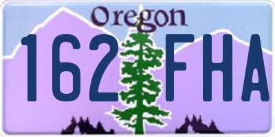 OR license plate 162FHA