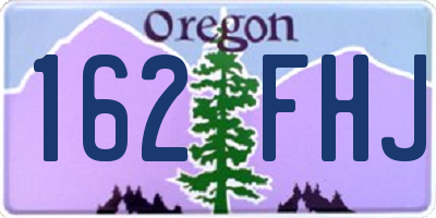 OR license plate 162FHJ