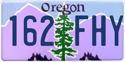 OR license plate 162FHY