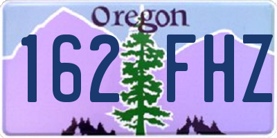 OR license plate 162FHZ