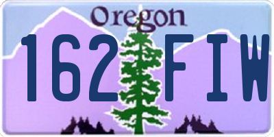 OR license plate 162FIW
