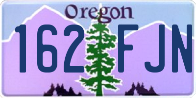 OR license plate 162FJN