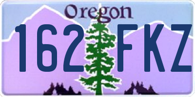 OR license plate 162FKZ