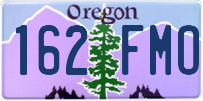 OR license plate 162FMO