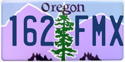 OR license plate 162FMX