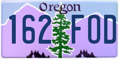 OR license plate 162FOD
