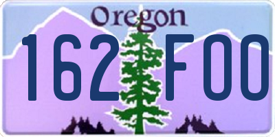 OR license plate 162FOO