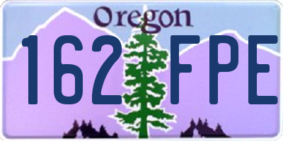 OR license plate 162FPE