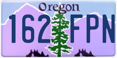 OR license plate 162FPN