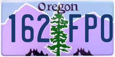 OR license plate 162FPO