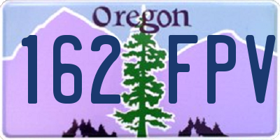 OR license plate 162FPV
