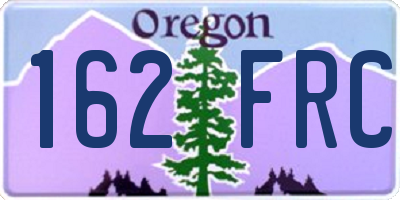 OR license plate 162FRC