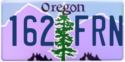 OR license plate 162FRN