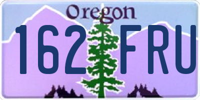 OR license plate 162FRU