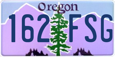 OR license plate 162FSG