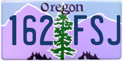 OR license plate 162FSJ