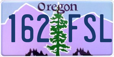 OR license plate 162FSL