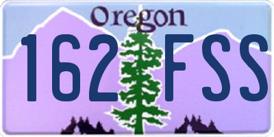 OR license plate 162FSS