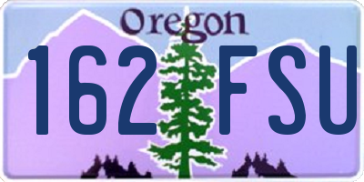 OR license plate 162FSU