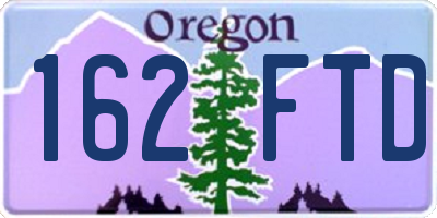 OR license plate 162FTD