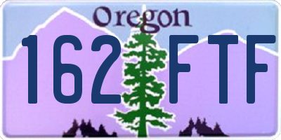 OR license plate 162FTF