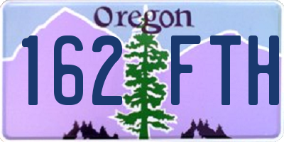OR license plate 162FTH