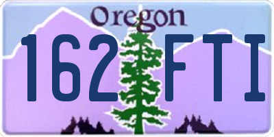 OR license plate 162FTI