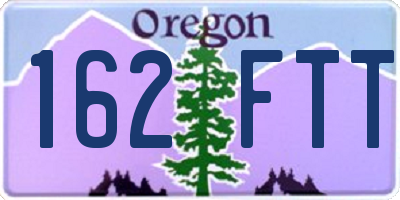 OR license plate 162FTT