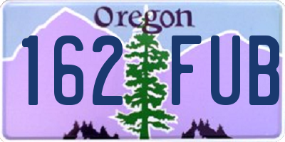 OR license plate 162FUB
