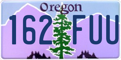 OR license plate 162FUU